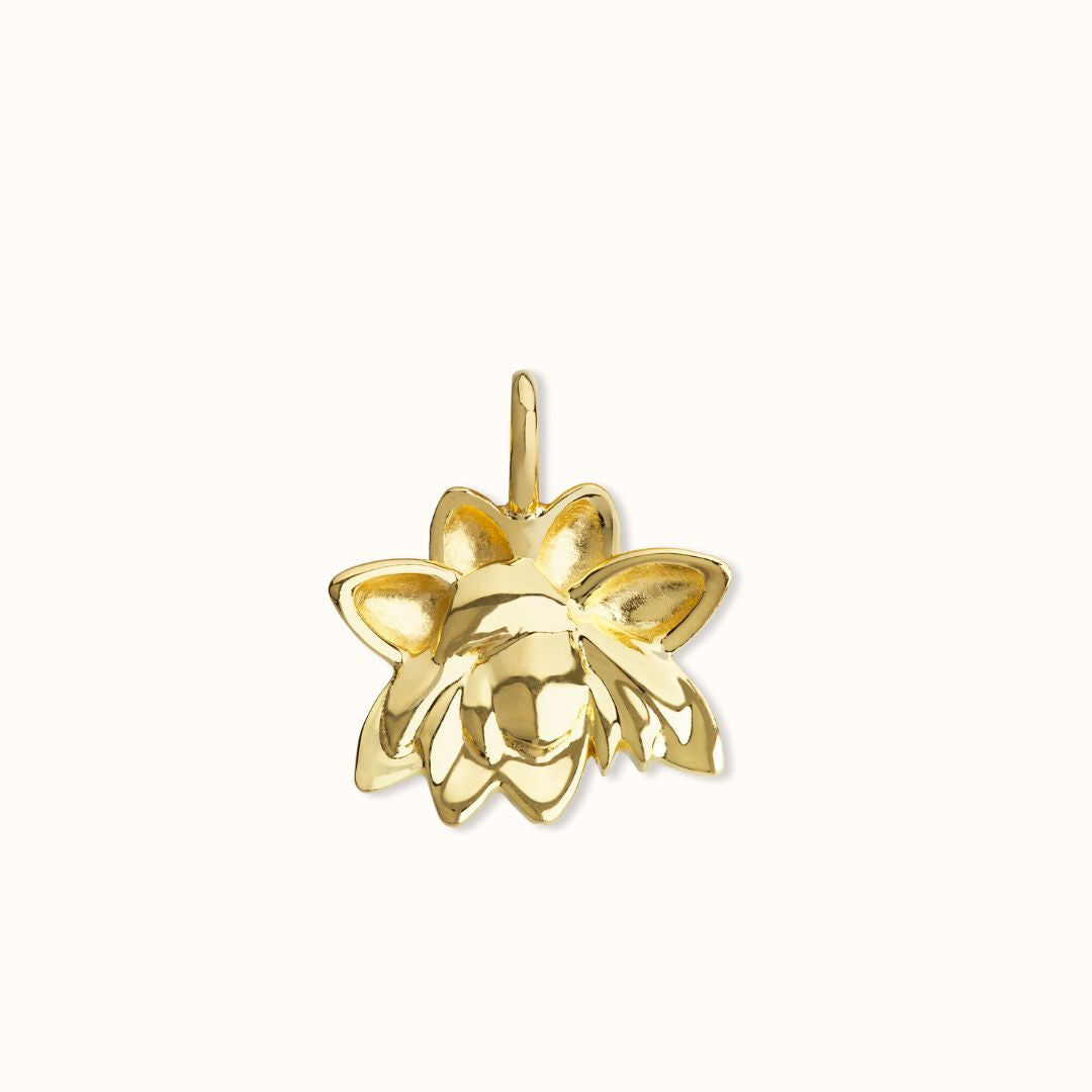 "I can and I will" Lotus Charm Golden