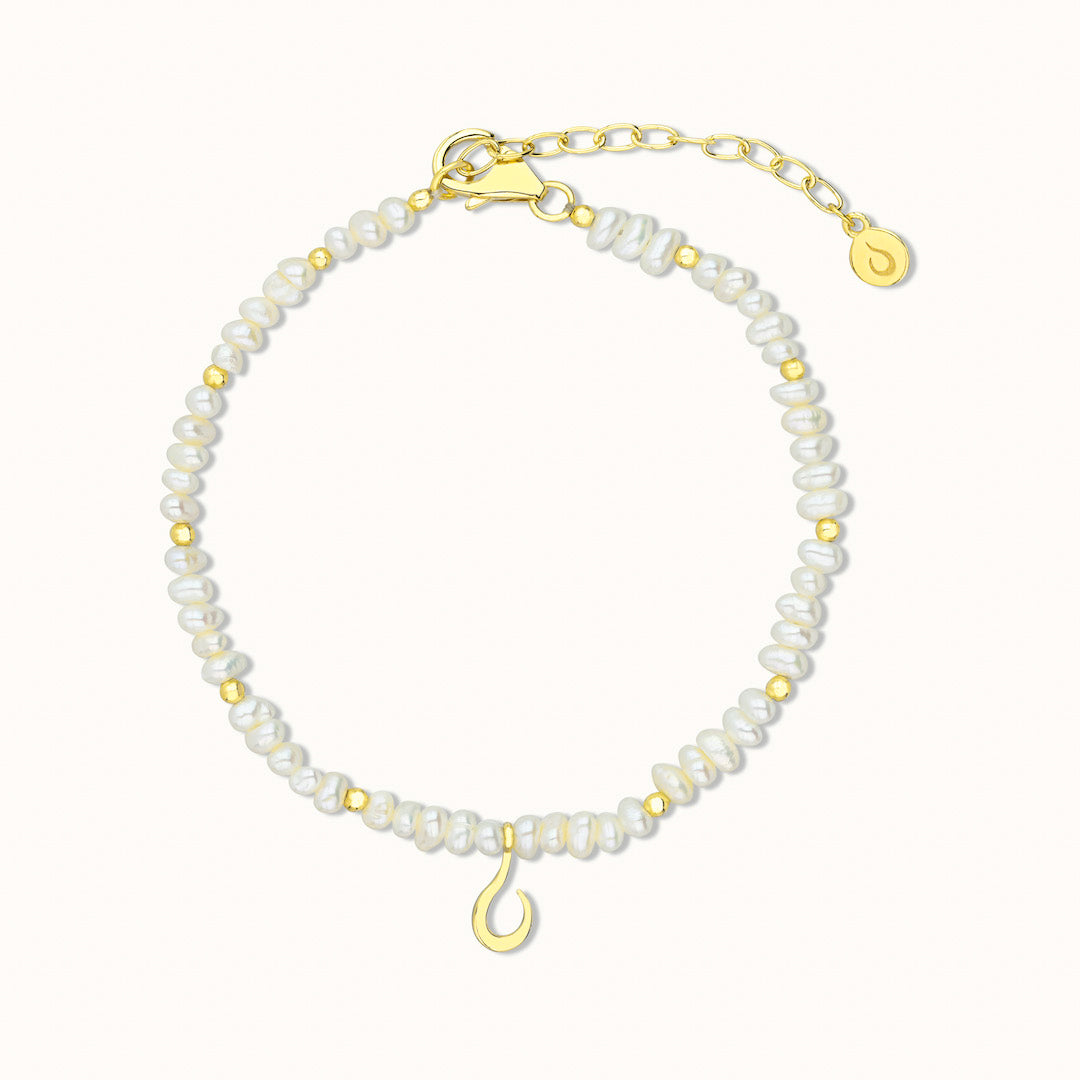 "I feel alive" Perlen Armband Golden