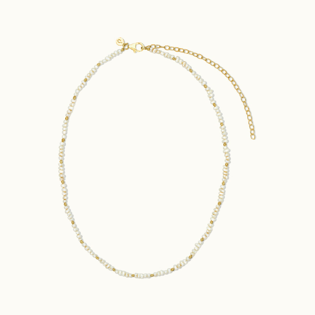 "I feel alive" Perlen Kette Golden