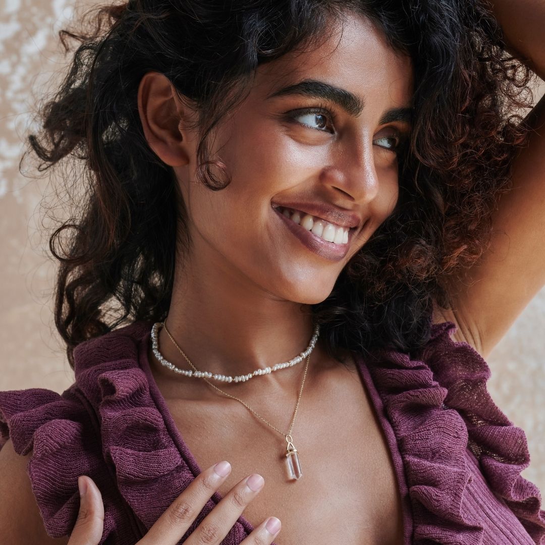 "I feel alive" Perlen Armband Golden