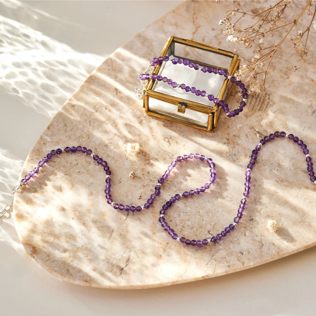 "Own Your Light" Amethyst Kette Silber (Weltfrauentag Limited Edition)