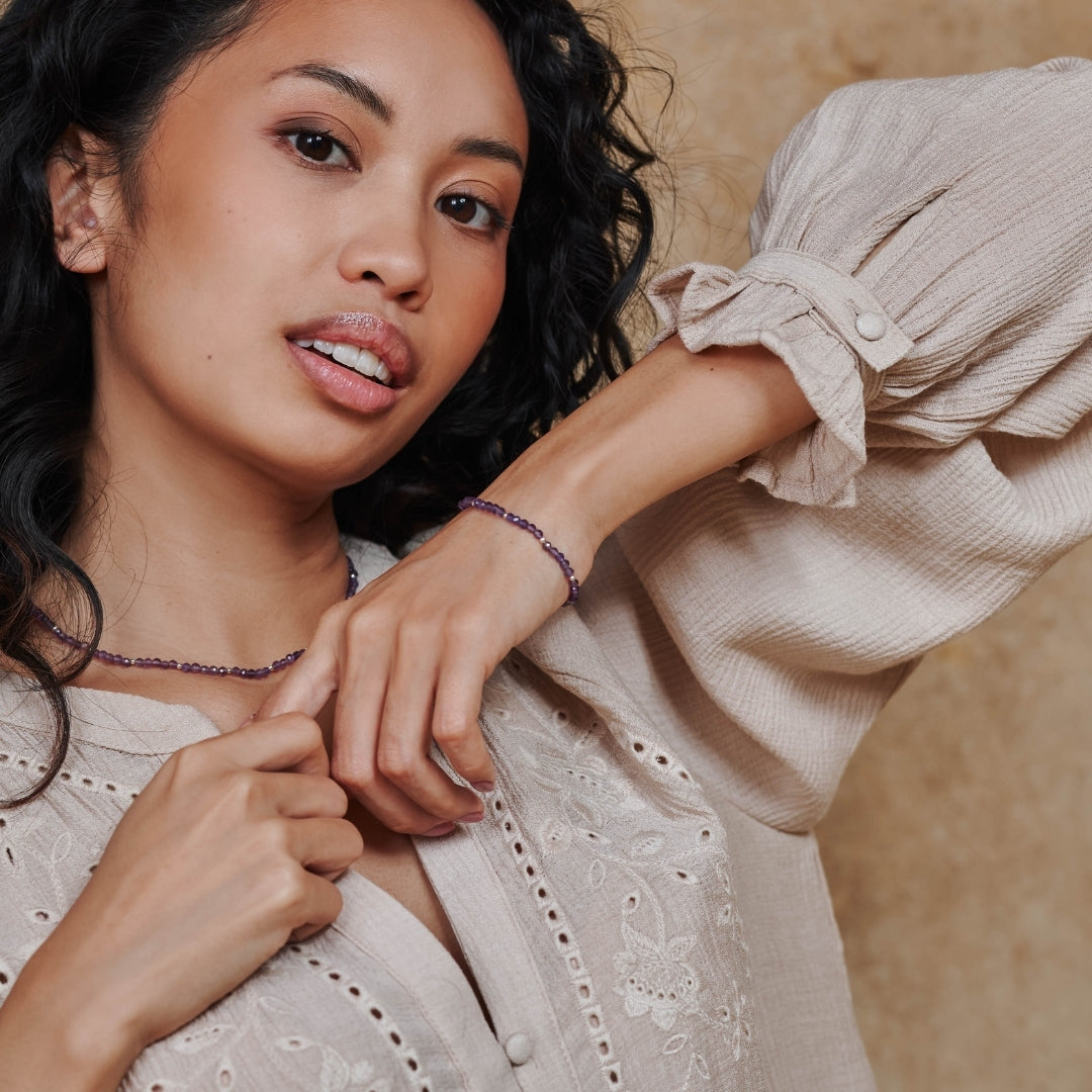 "Own Your Light" Amethyst Kette Silber (Weltfrauentag Limited Edition)