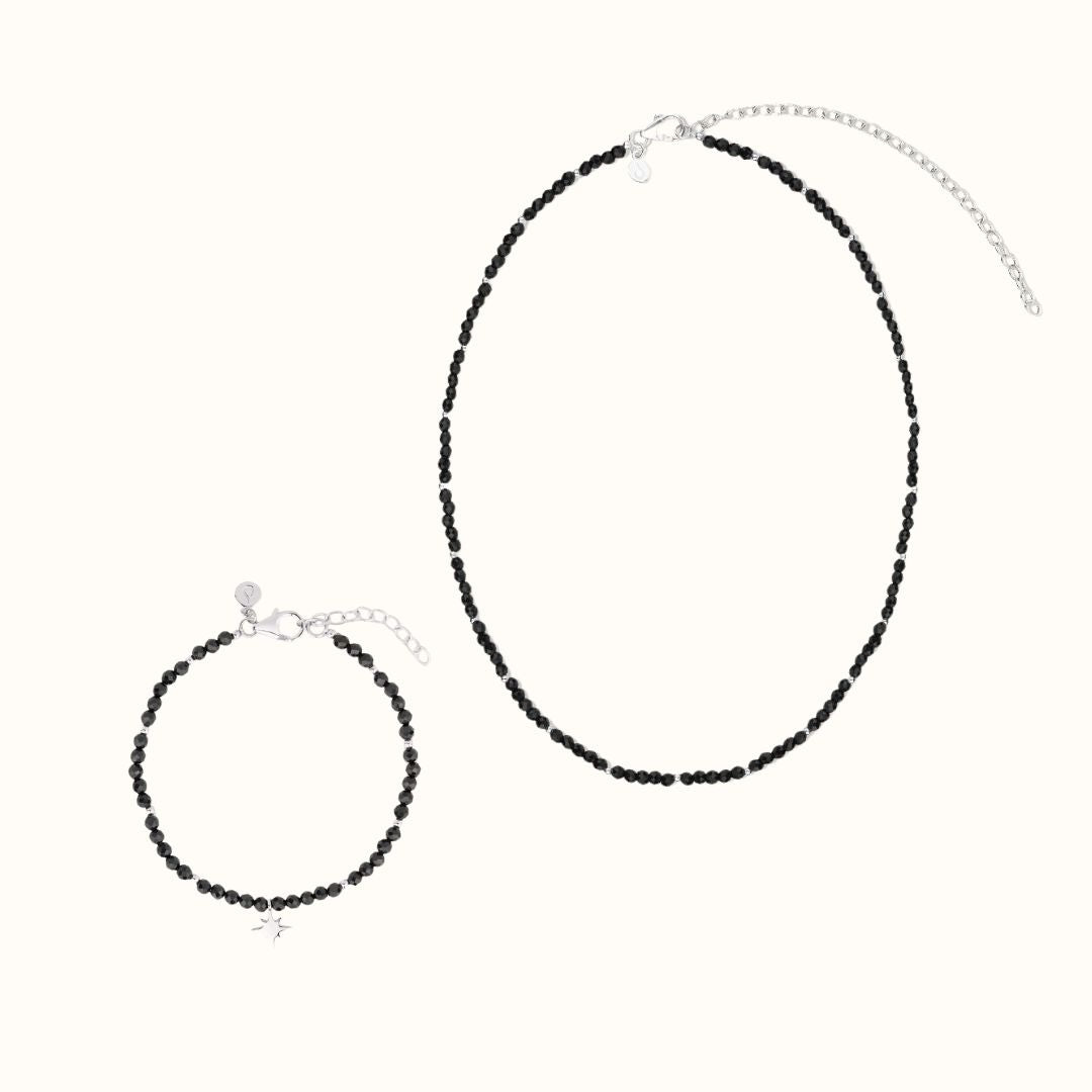 “I feel protected” Onyx Silber Set