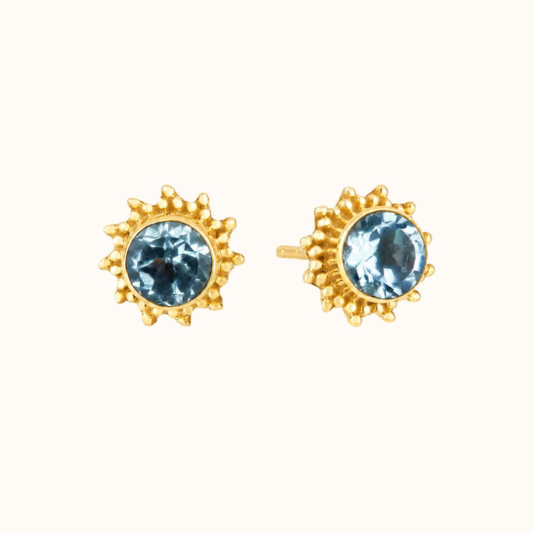 Indische Sonne Topas Ohrstecker Golden