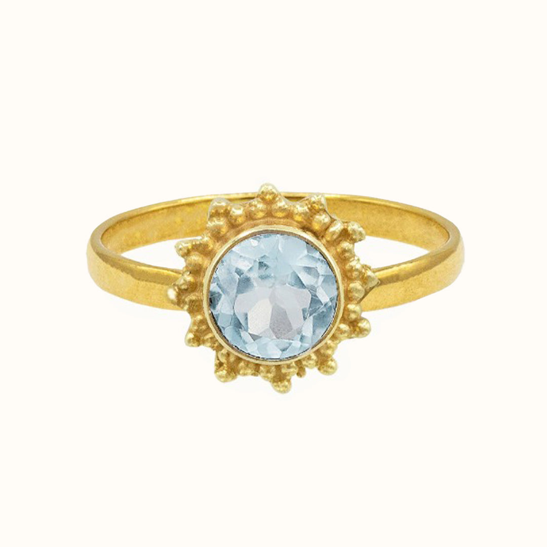 Indische Sonne Topas Ring Golden