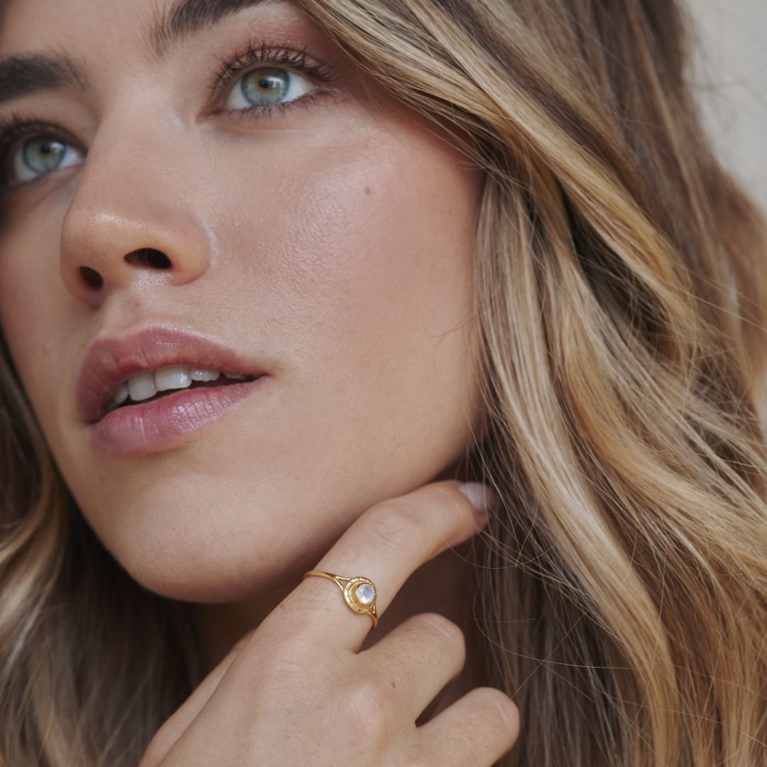 Inka Mondstein Ring Golden
