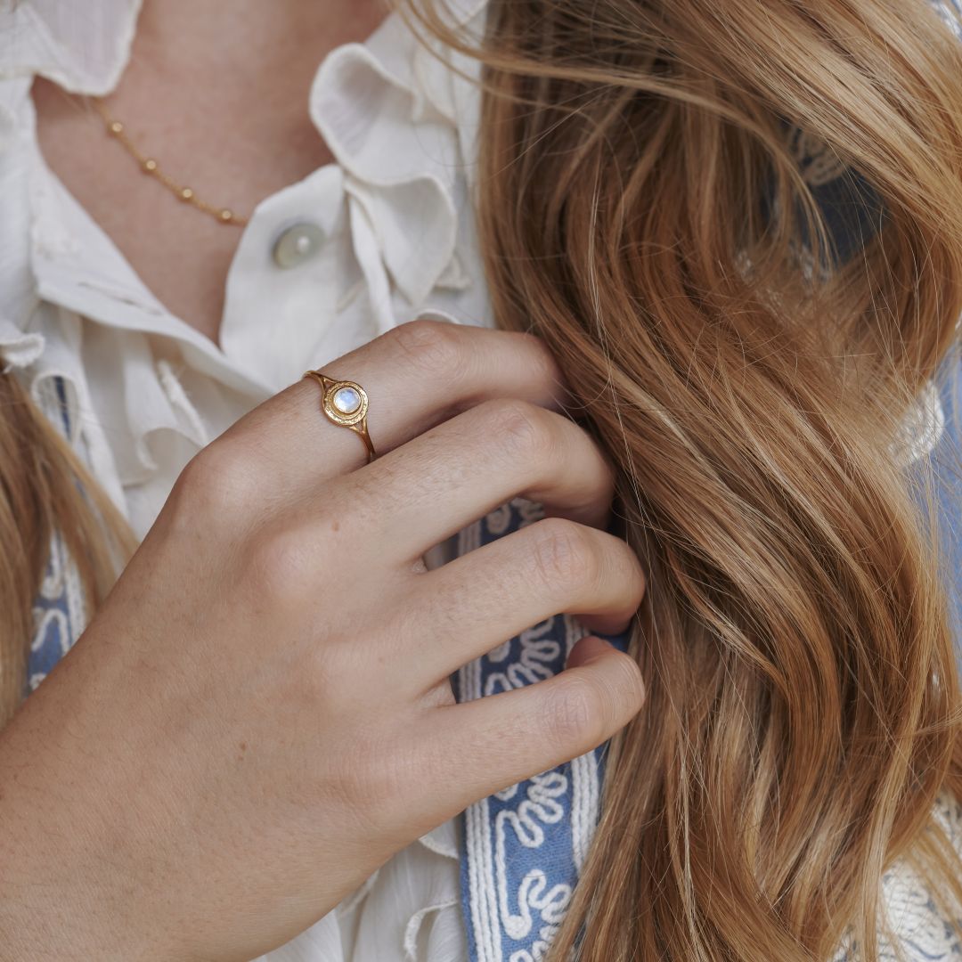 Inka Mondstein Ring Golden