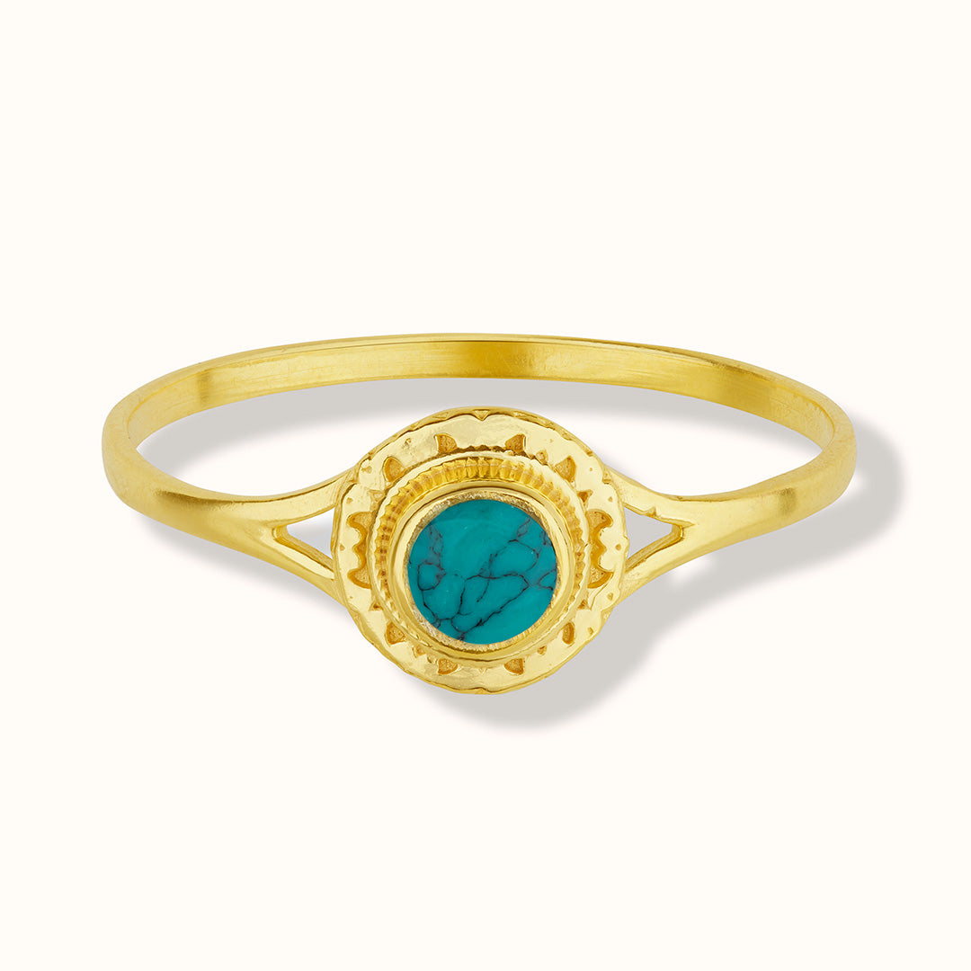 Inka Türkenit Ring Golden