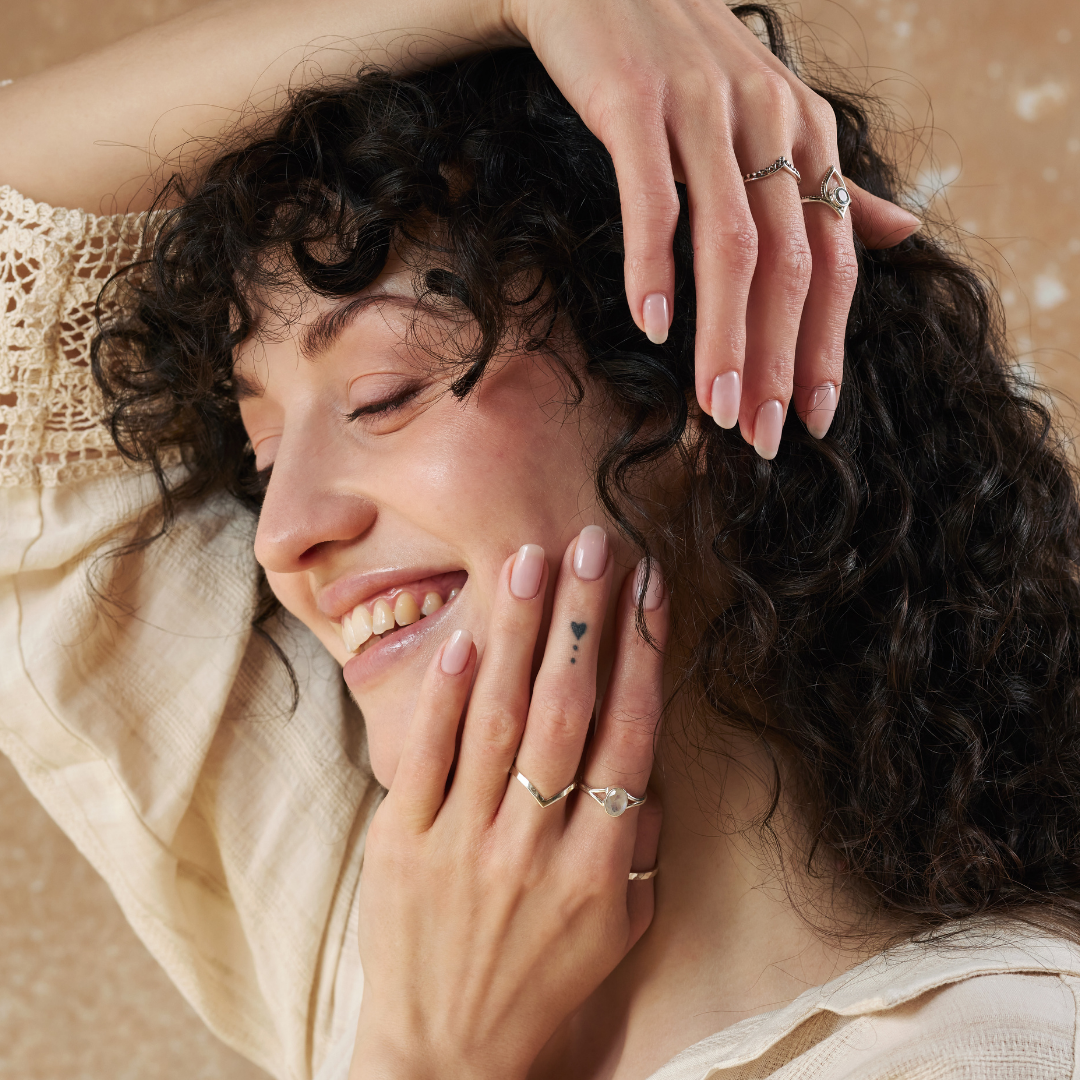 Kaleo Mondstein Ring Silber Set
