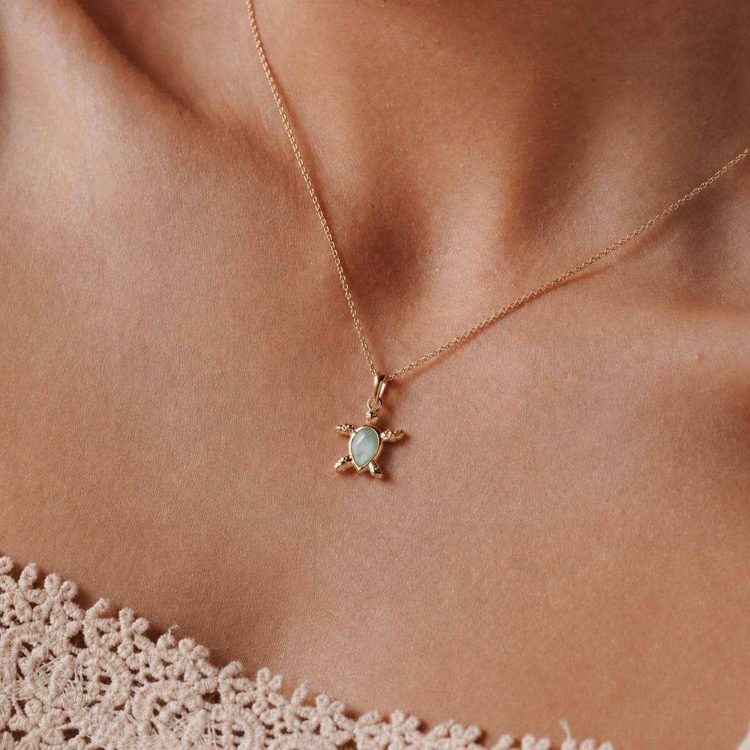 Kassiopeia Aquamarin Charm Golden (Limited Edition)