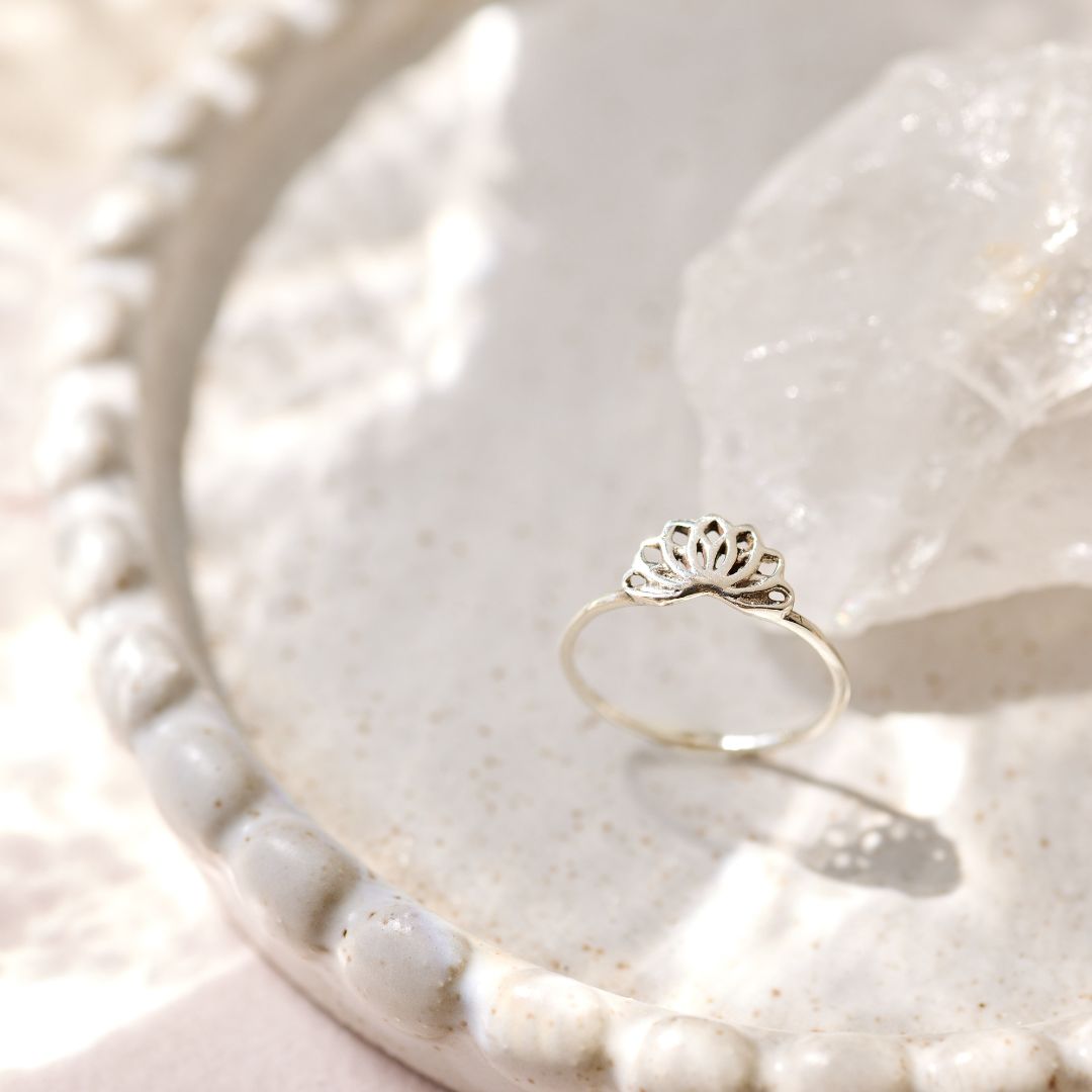 Padma Lotus Ring Silber