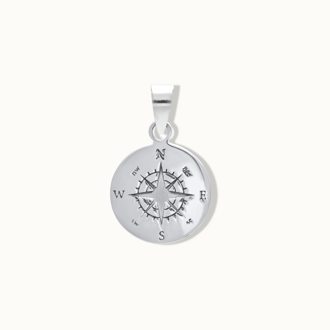 Kompass Charm Silber - Spirit of Liebs