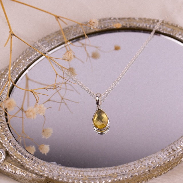 Löwe Citrin Charm Silber - Spirit of Liebs