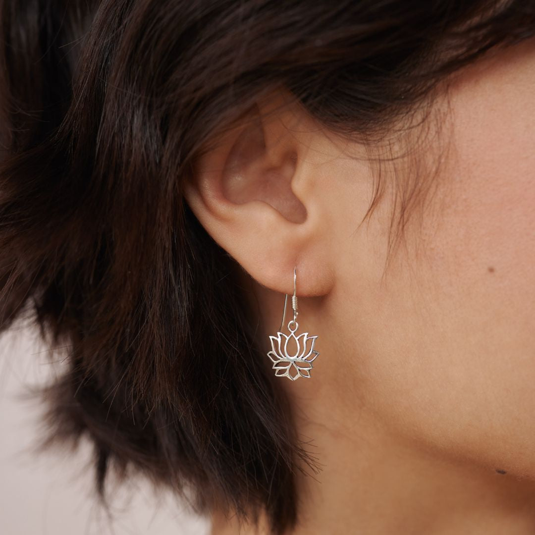 Lotus Ohrhänger Silber