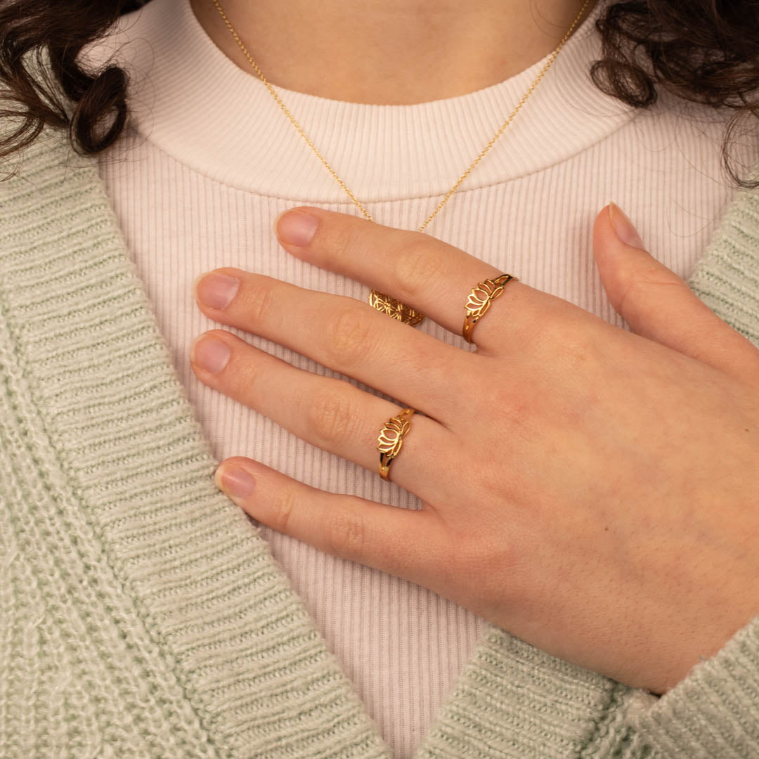 Lotus Ring Golden - Spirit of Liebs