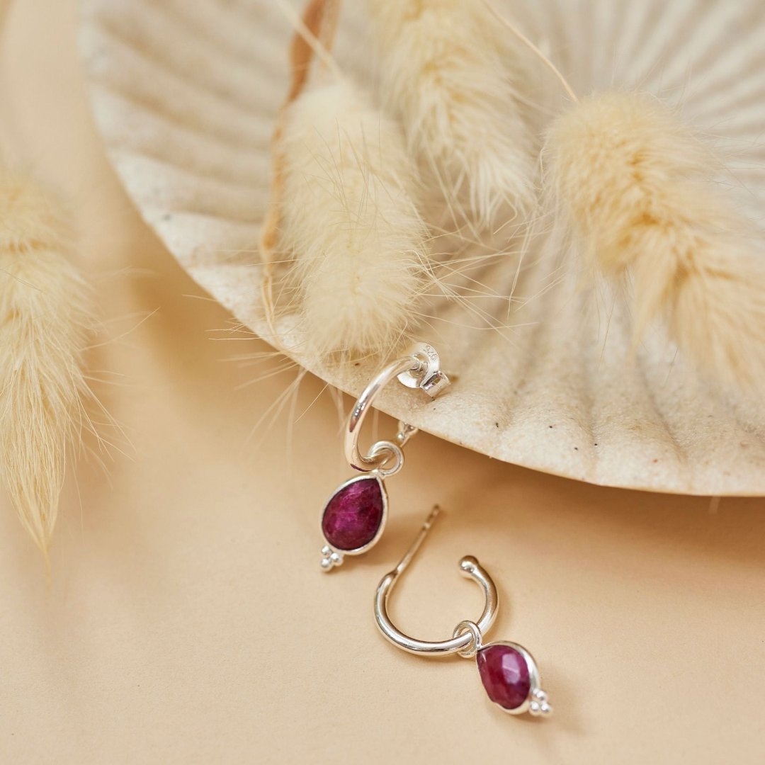 Luna Rubin Hoops Silber