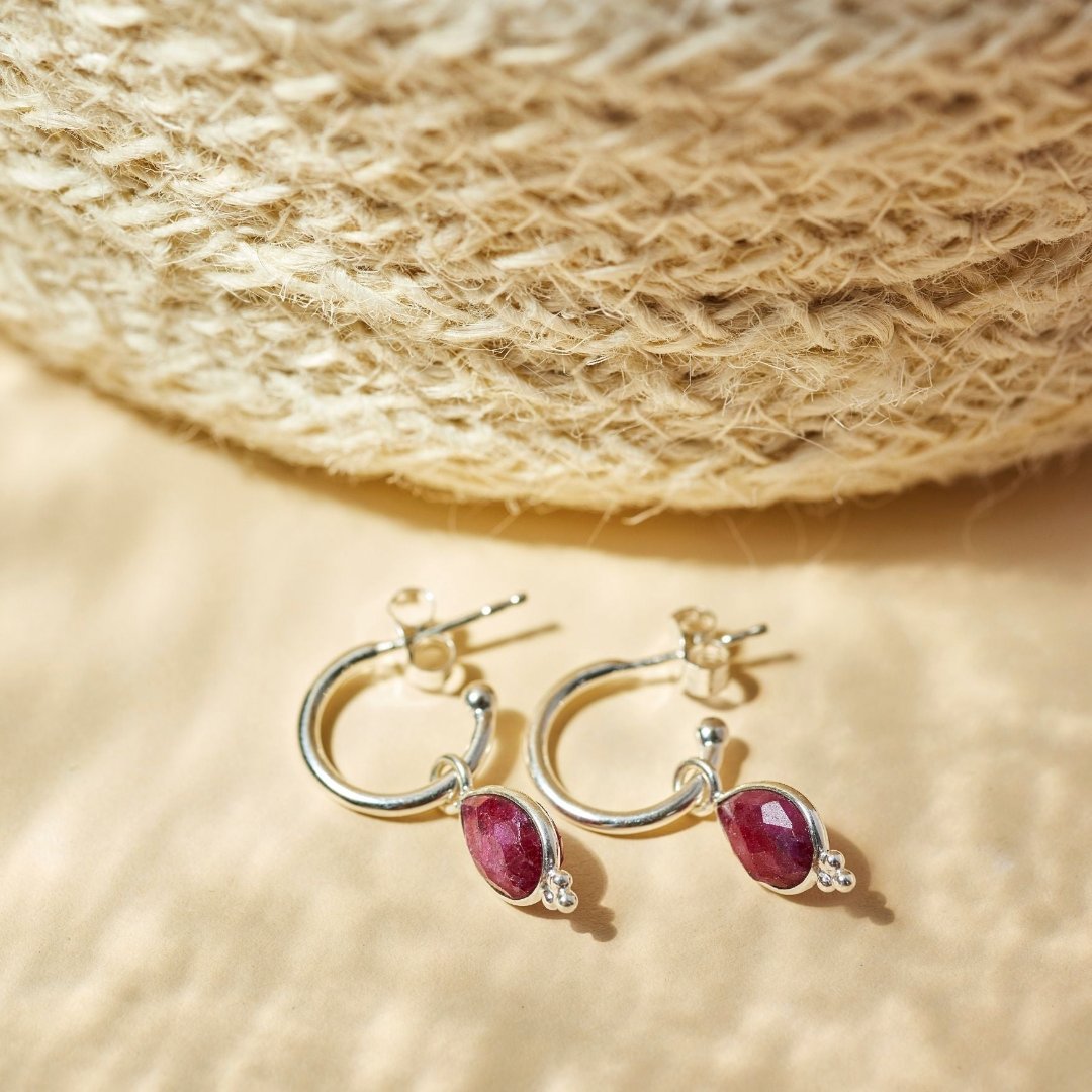 Luna Rubin Hoops Silber
