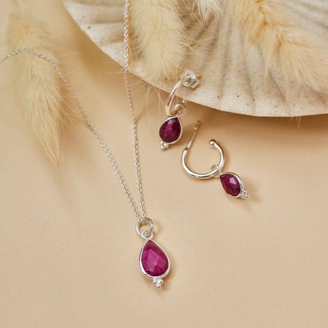 Luna Rubin Hoops Silber