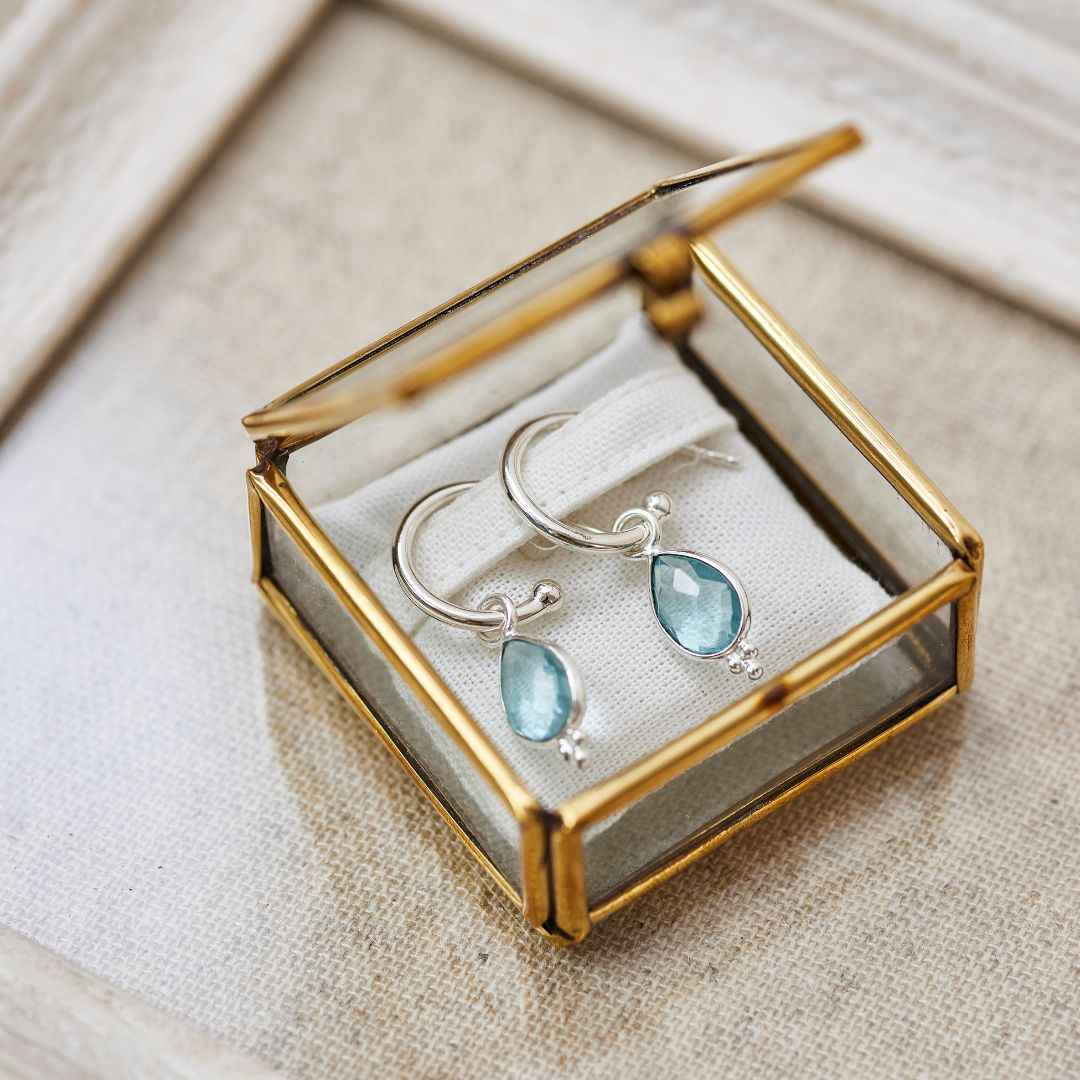 Luna Topas Silber Set