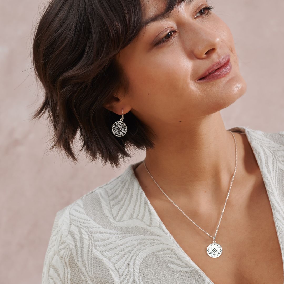 Mandala Charm Silber