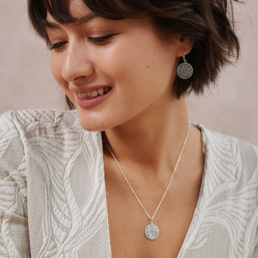 Mandala Charm Silber