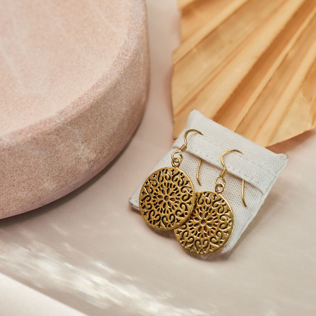 Mandala Ohrhänger Golden