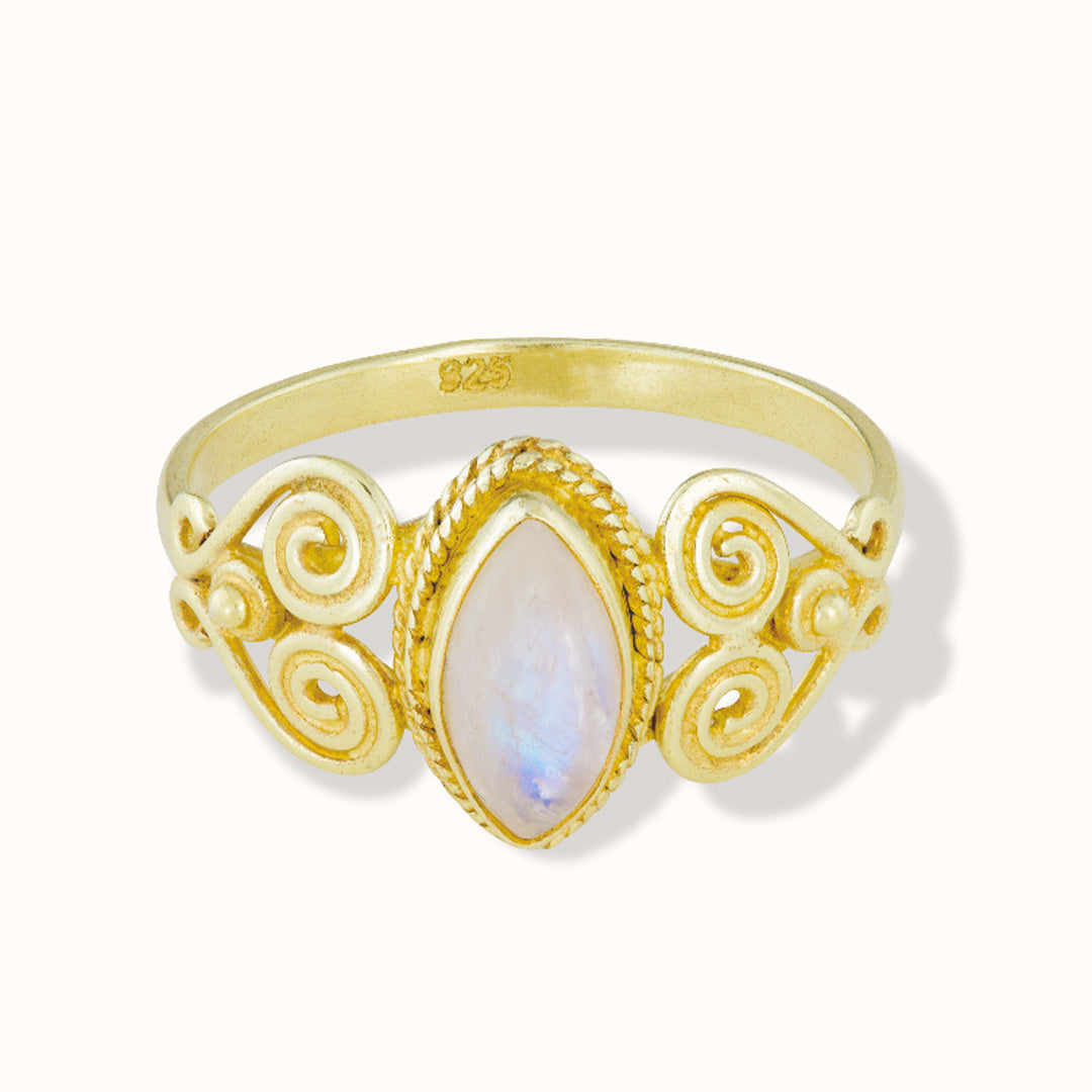 Namaste Mondstein Ring Golden