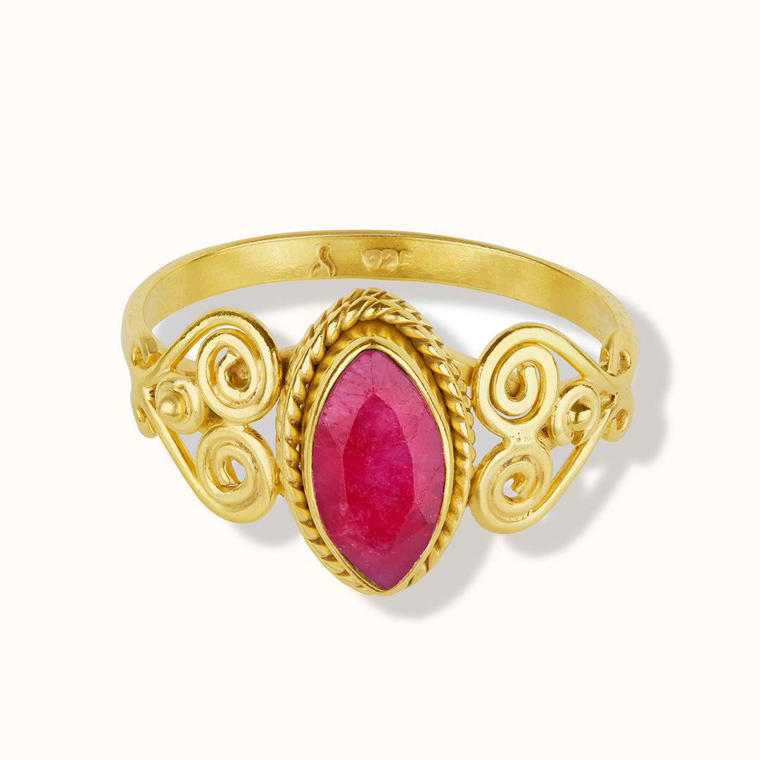 Namaste Rubin Ring Golden