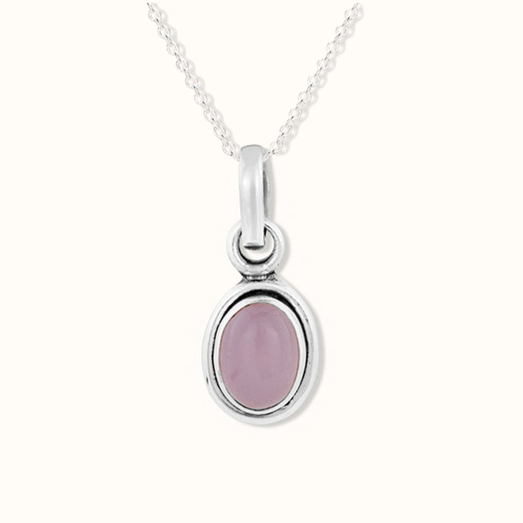 Nimbus Rosenquarz Charm Silber