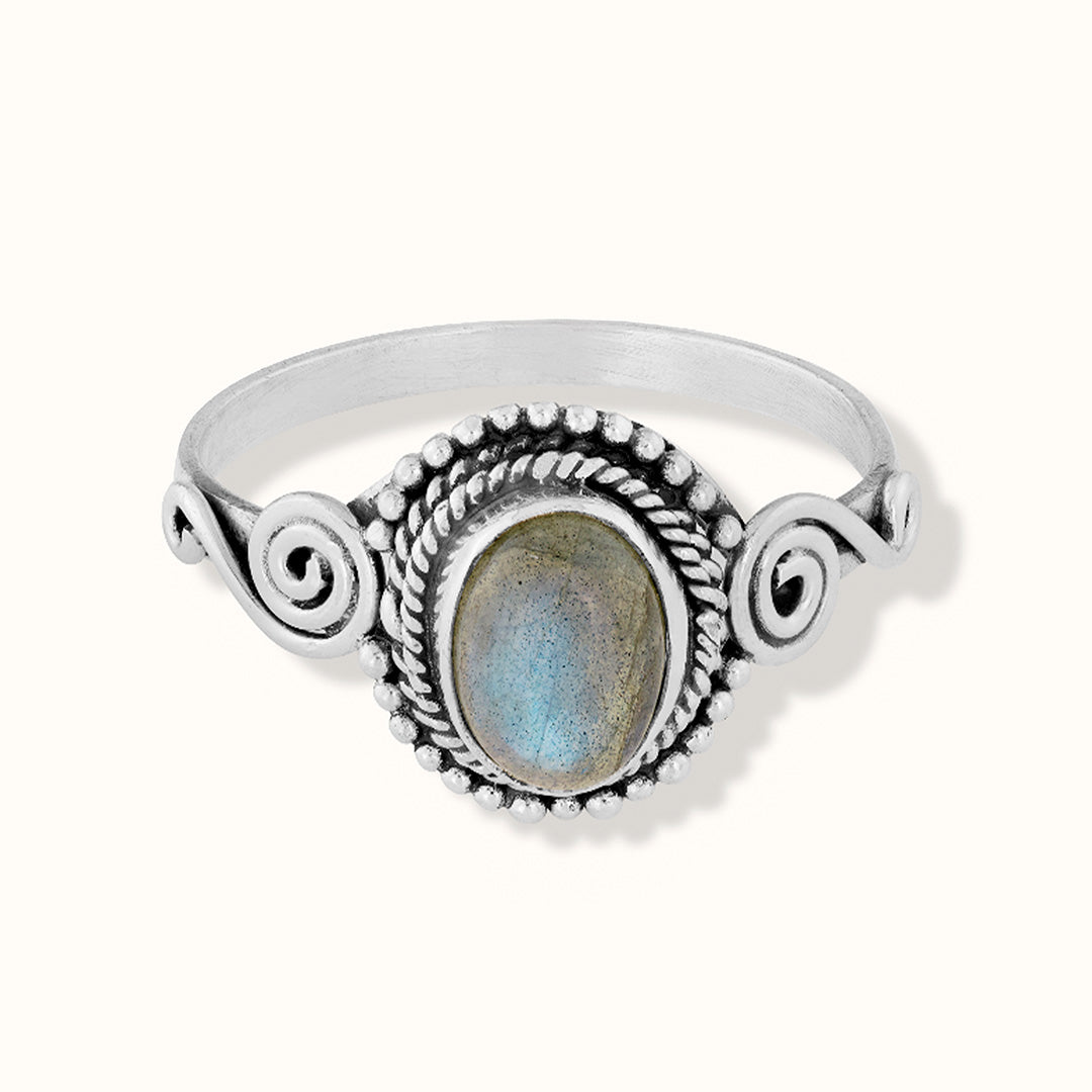 Nirmala Labradorit Ring Silber