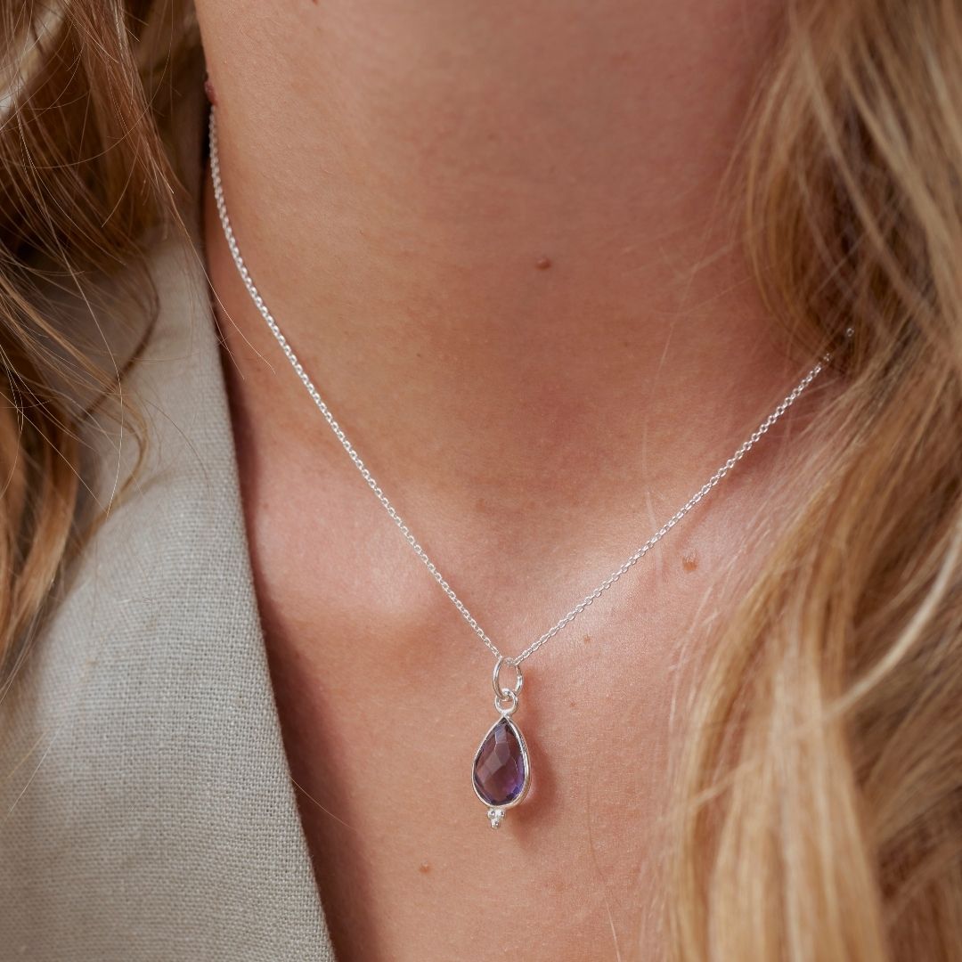 RIO Drops Amethyst Charm Silber
