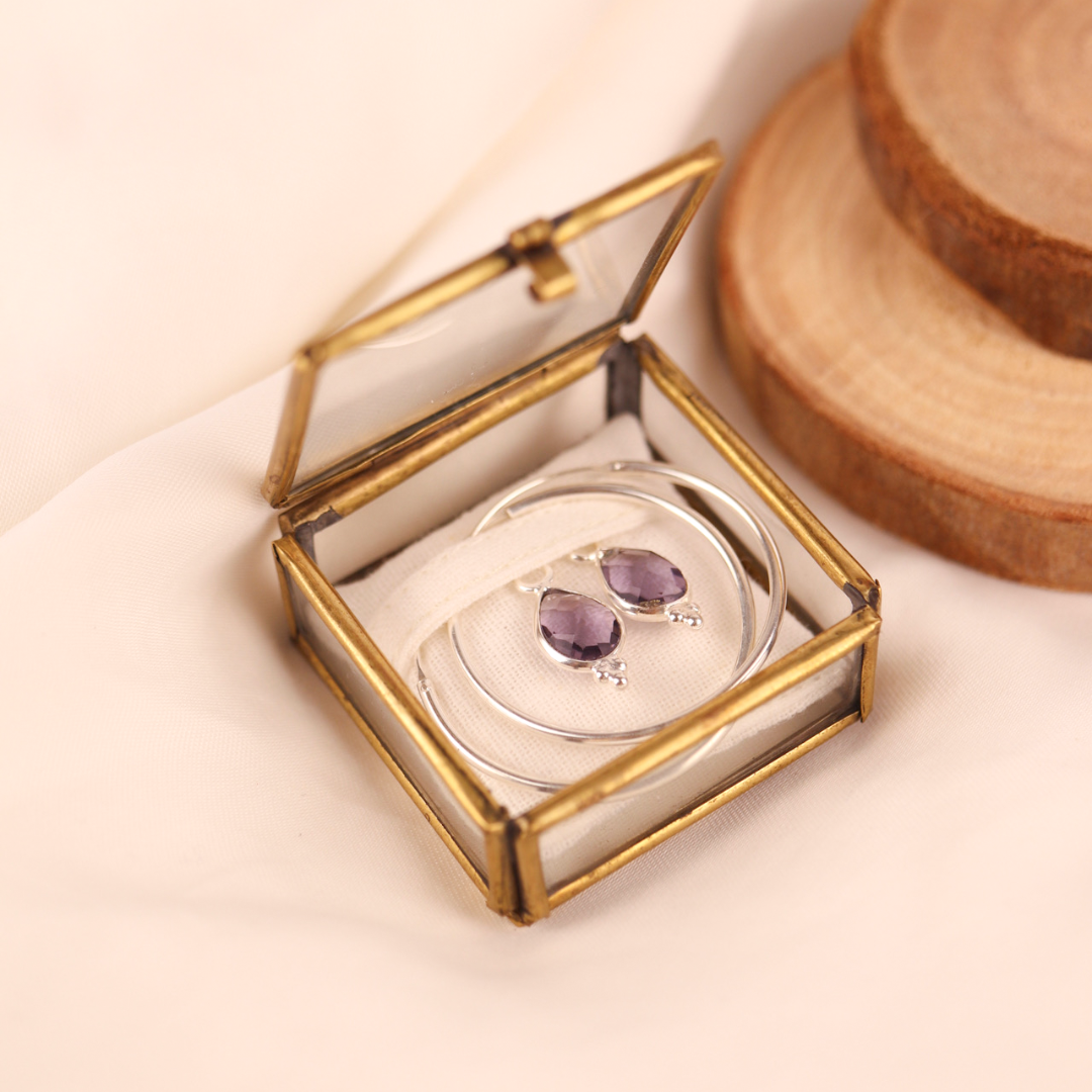 RIO Drops Amethyst Big Hoops Silber - Spirit of Liebs