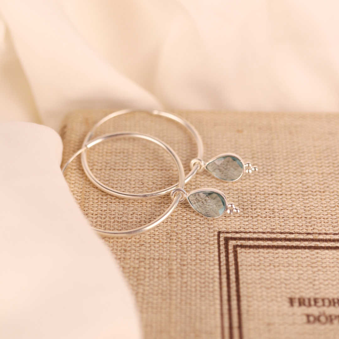 RIO Drops Topas Big Hoops Silber - Spirit of Liebs