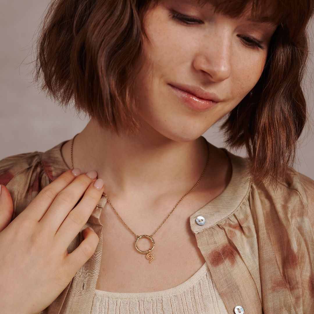 "Echoes of the Universe" Spiral Charm Golden
