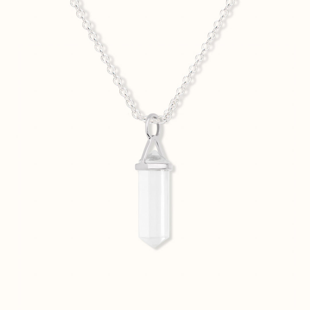 Soul Kristallspitze Bergkristall Charm Silber