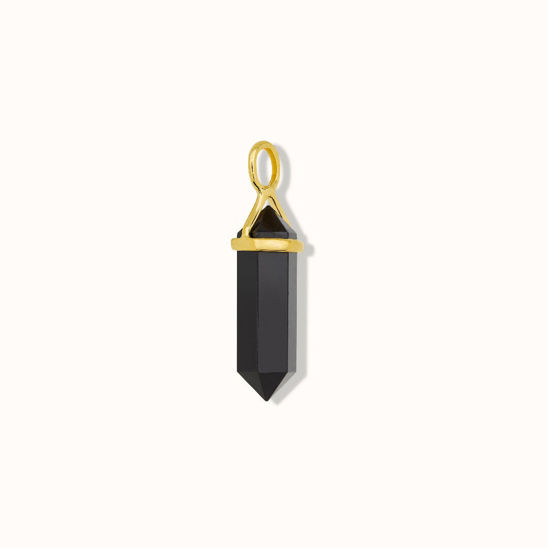 Soul Kristallspitze Onyx Charm Golden