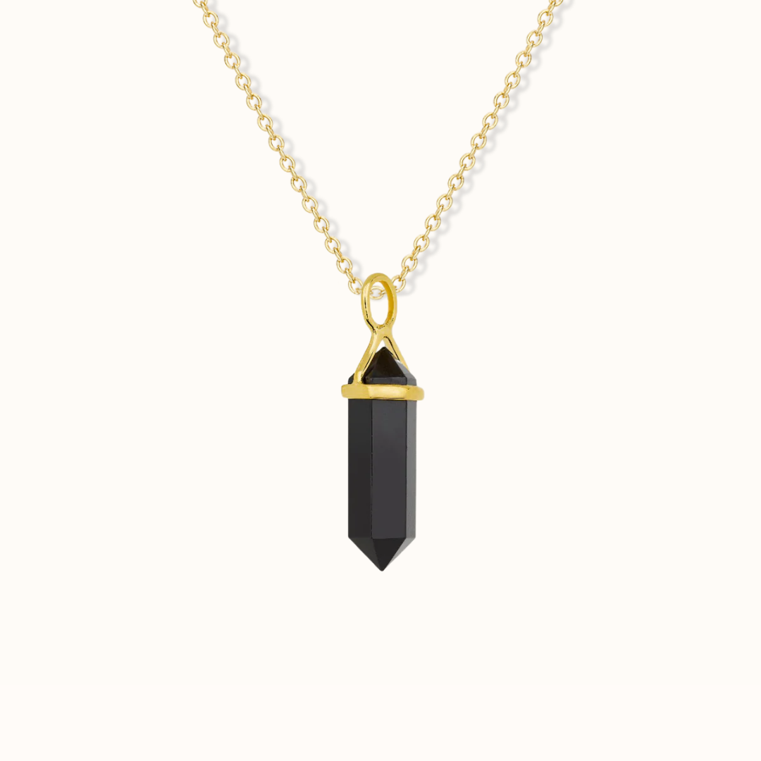 Soul Kristallspitze Onyx Charm Golden