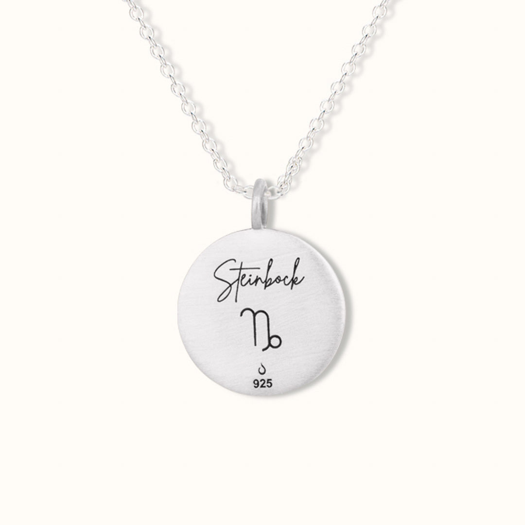 Steinbock Münzen Charm Silber