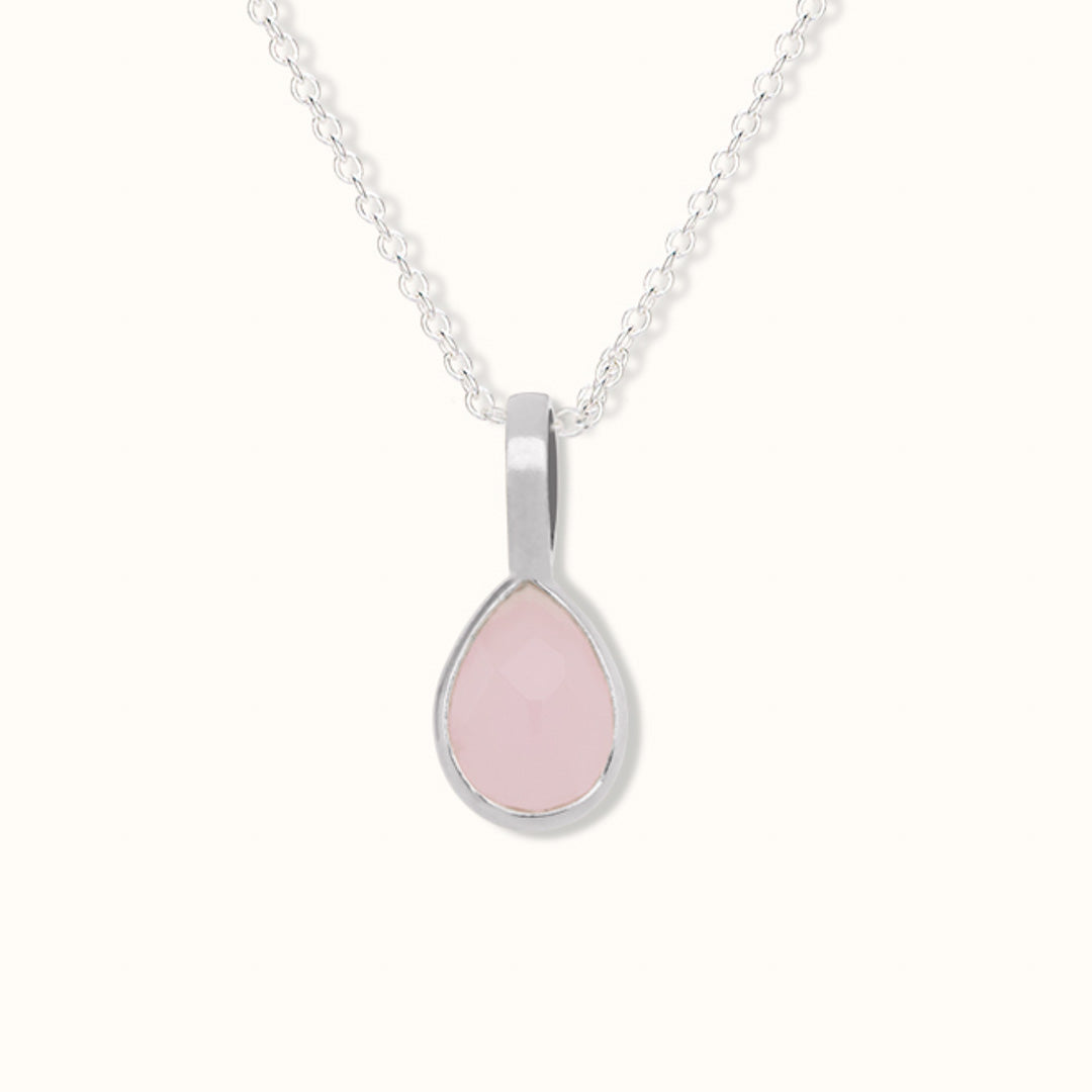 Stier Rosenquarz Charm Silber