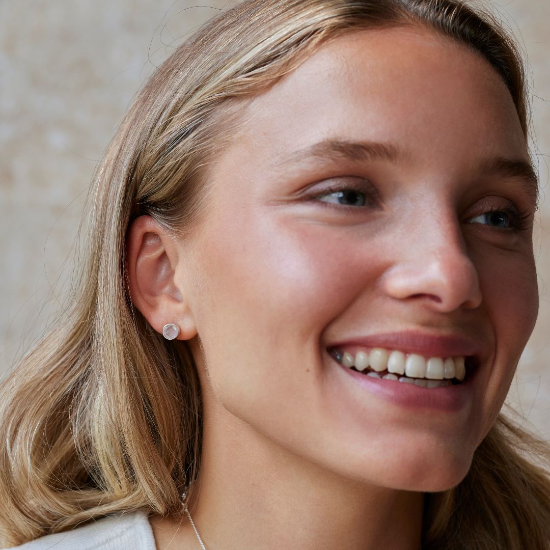 Thea Bergkristall Ohrstecker Silber