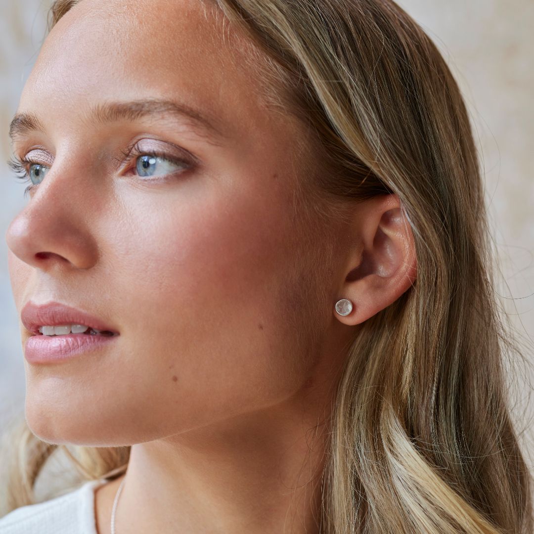 Thea Bergkristall Ohrstecker Silber