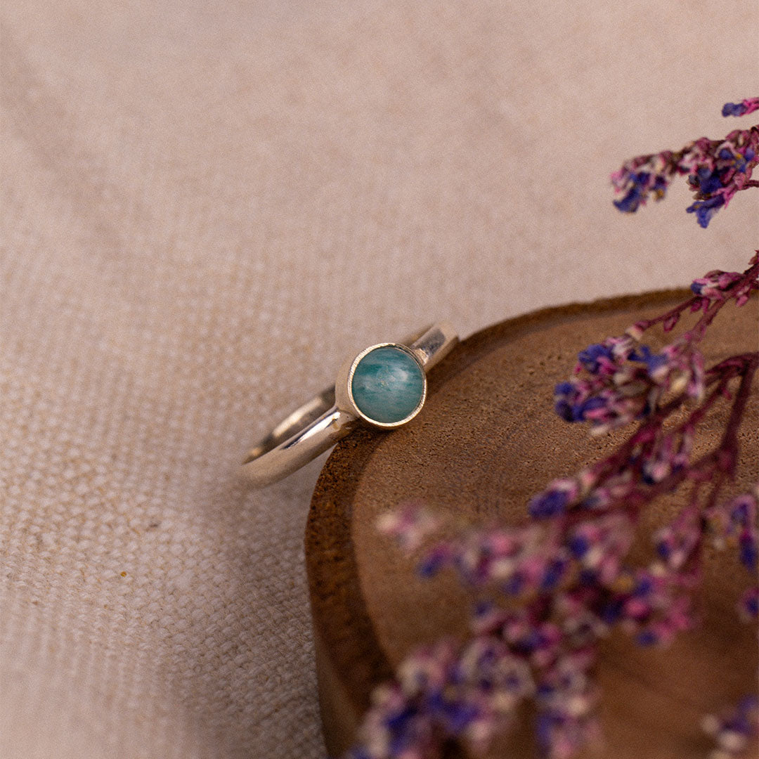 Una Amazonit Ring Silber - Spirit of Liebs