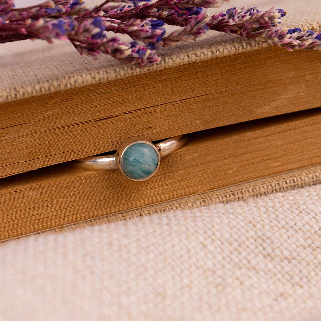 Una Amazonit Ring Silber - Spirit of Liebs