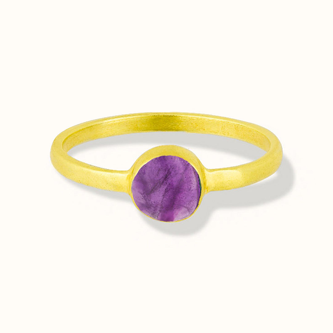 Una Amethyst Ring Golden