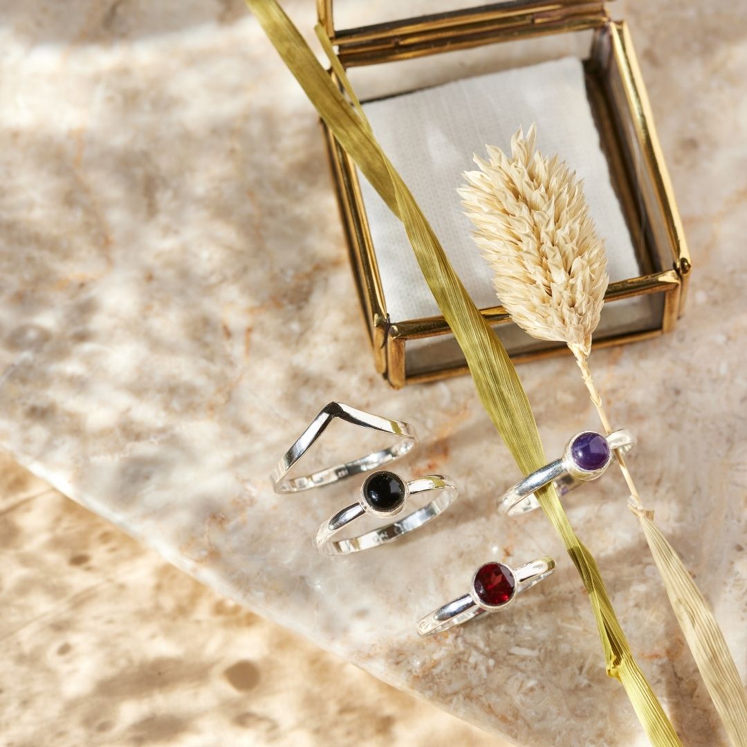 Una Amethyst Ring Silber