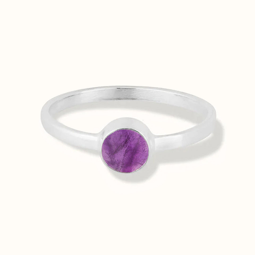Una Amethyst Ring Silber