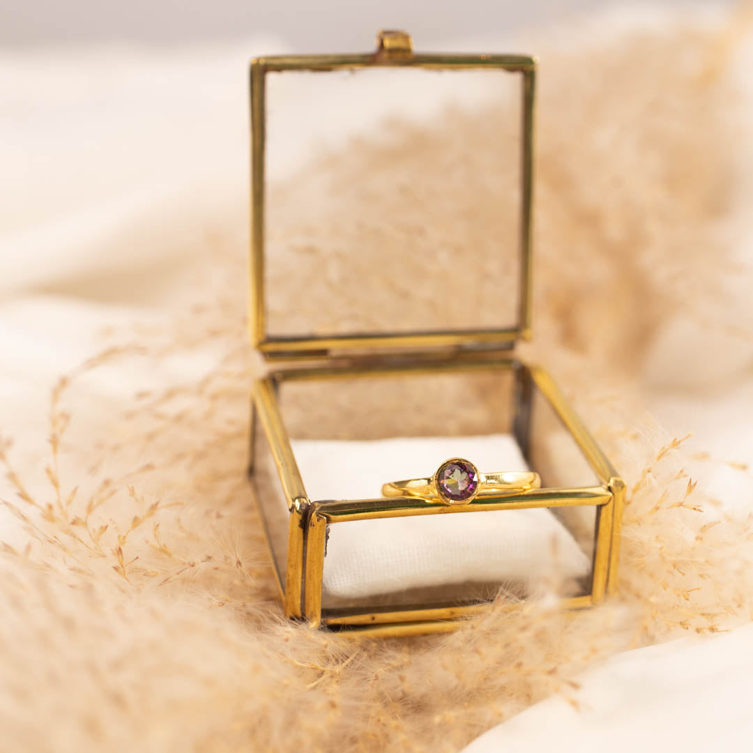 Una Aura-Quarz Ring Golden