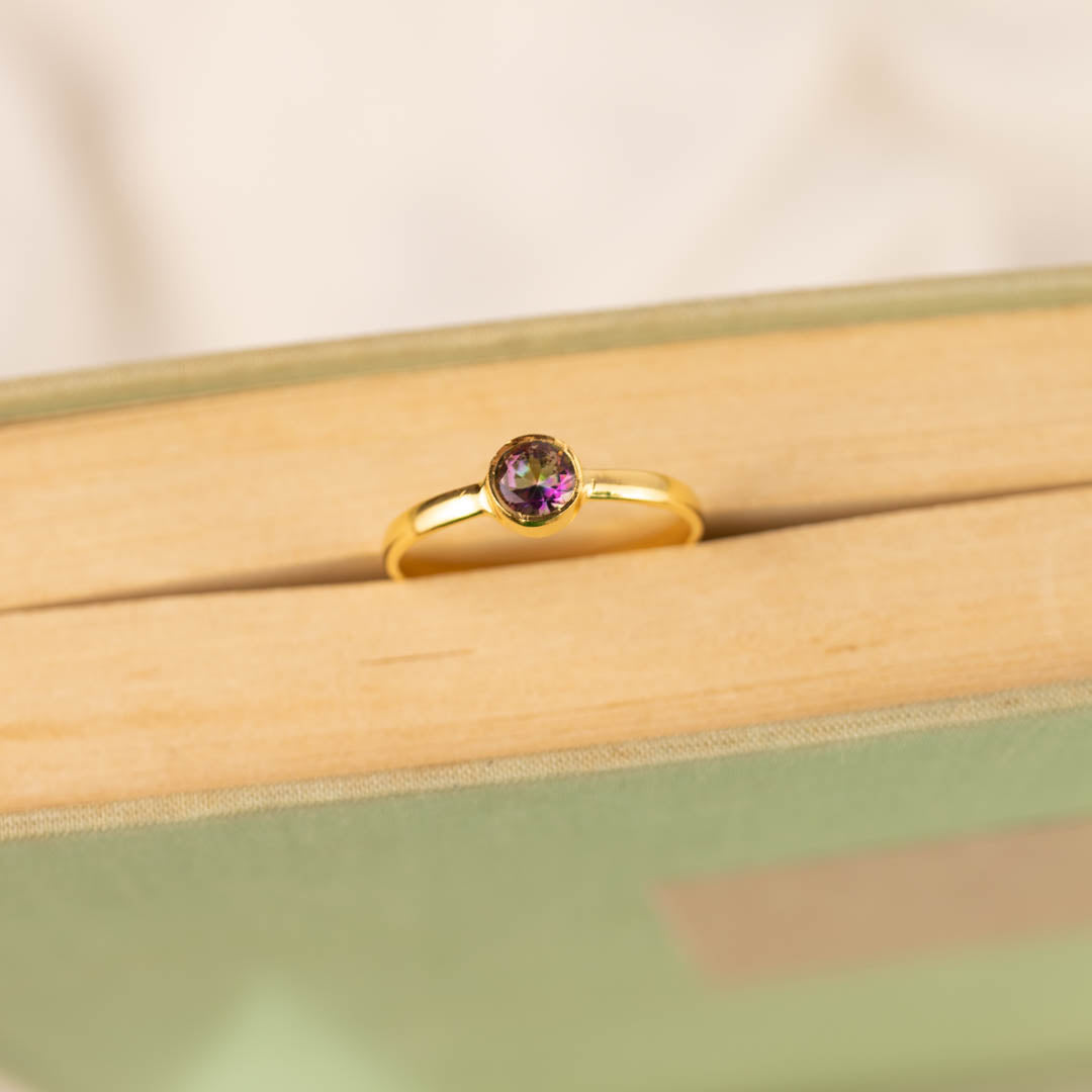 Una Aura-Quarz Ring Golden