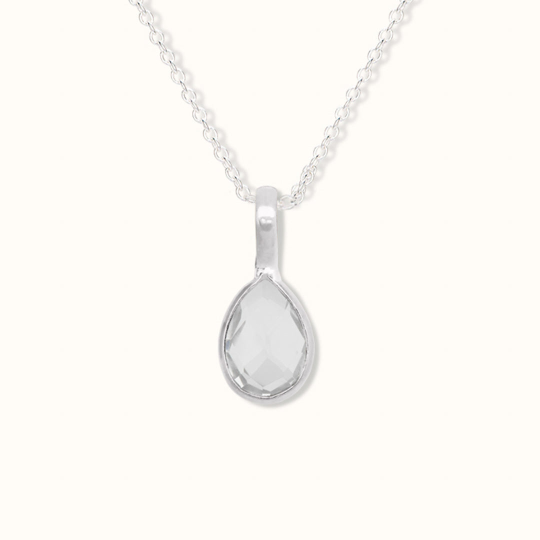 Wassermann Bergkristall Charm Silber