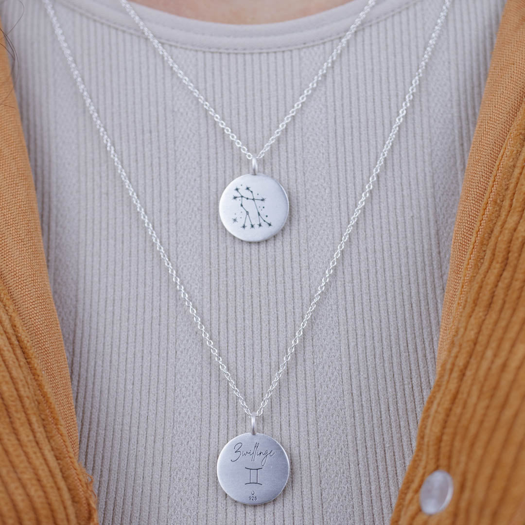 Zwillinge Münzen Charm Silber - Spirit of Liebs